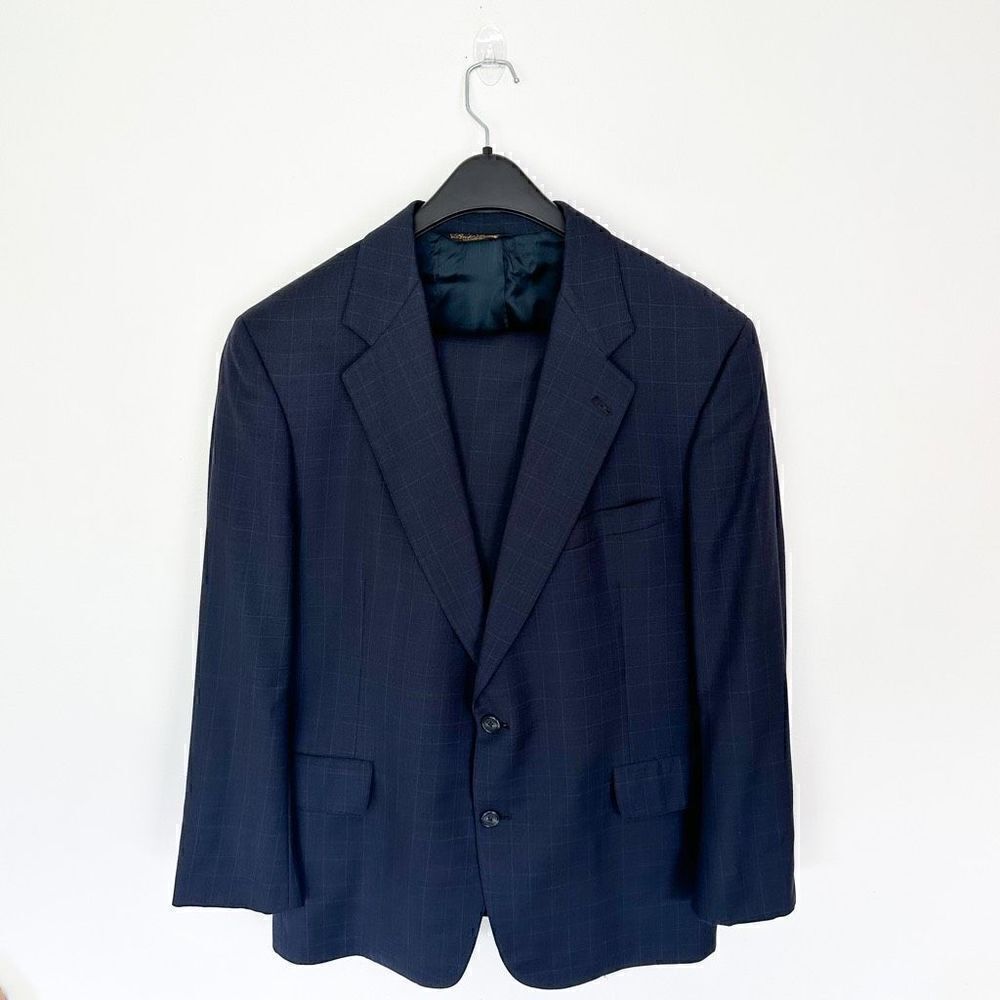 Brooks Brothers Vintage Men’s Navy Windowpane Suit